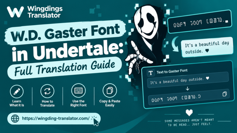 W.D. Gaster Font in Undertale: Full Translation Guide
